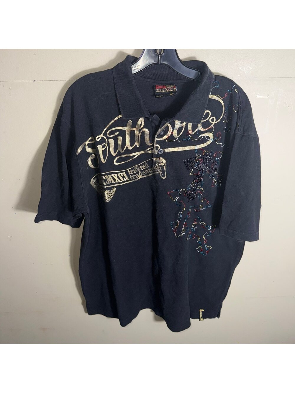 Southpole Authentic Collection Grail Polo Shirt Mens XL Vtg y2k 90s Rare